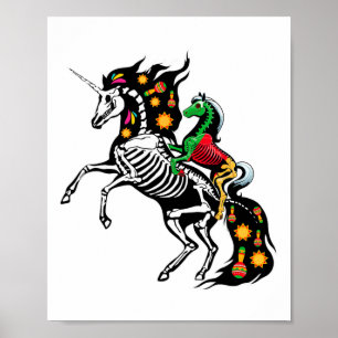 Poster Raio X Skeleton Horse Andando Unicorn Cinco De May