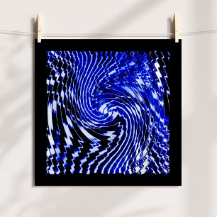 Poster Raio Zebra Azul