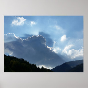 Póster raios e nuvens