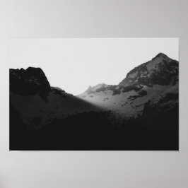 Poster Raios solares sobre as montanhas