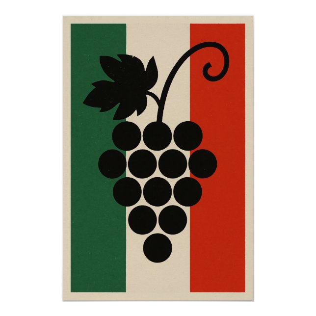 Póster Raisin Italien – L'Essence du Terroir en Affiche (Frente)
