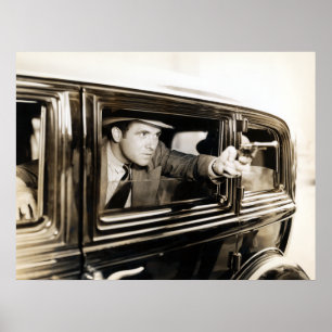 Póster raiva da estrada dos anos 30