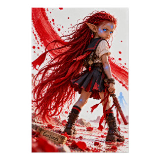 Póster Raiva / Pequeno Lutador / Cereja Vermelha