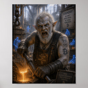 Poster Raiva / Trabalhador de Fundição / Fundição
