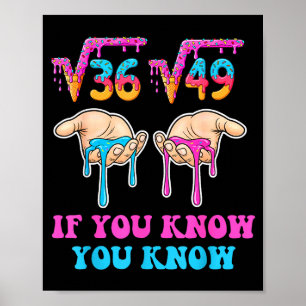 Poster Raiz Quadrada 36 49 Se Você Sabe Você Sabe 67 Sorv