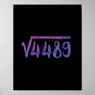 Poster Raiz Quadrada 4489 Professor de Matemática Seis Se