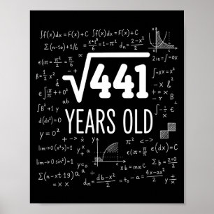 Poster Raiz Quadrada de Matemática 441 Anos, Matemática I