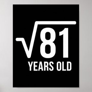 Poster Raiz Quadrada de Matemática Aniversário 81 Anos de