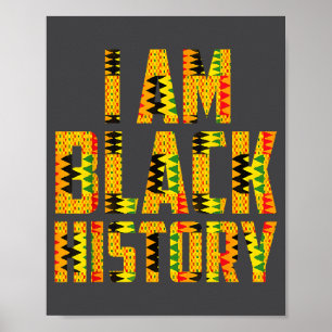Poster Raízes Africanas da Melanina Mês da História Negra