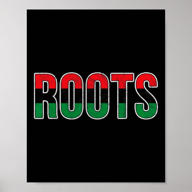 Poster Raízes Afro-americanas - Bandeira da União Pan-Afr (Frente)