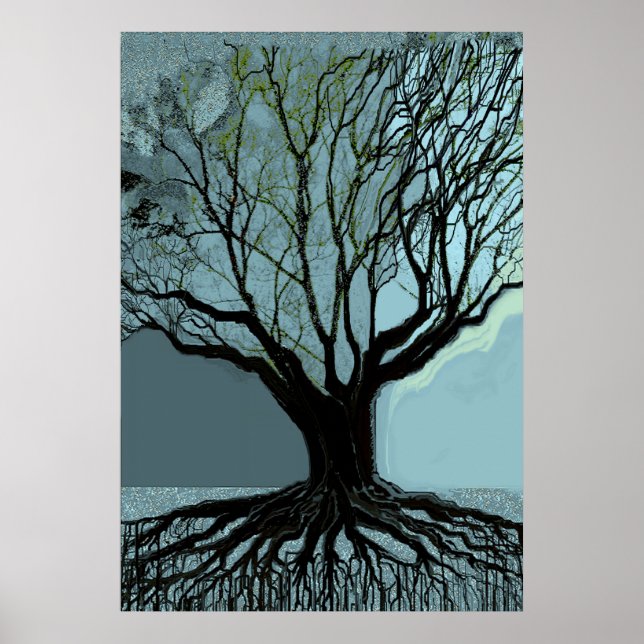 Poster Raízes azuis (Frente)