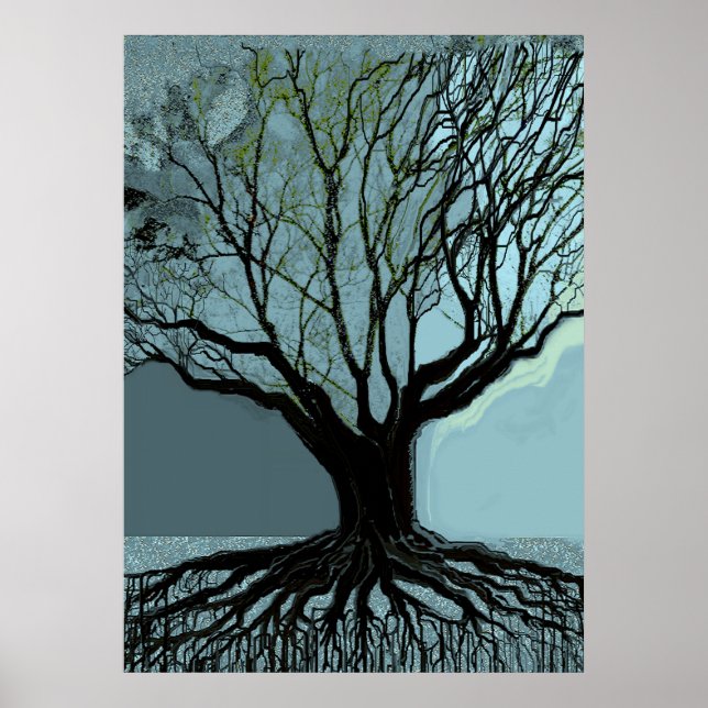 Póster Raízes azuis (Frente)