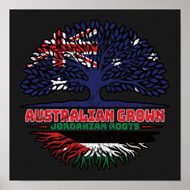 Poster Raízes de Árvore da Austrália Australiana da Jordâ (Frente)