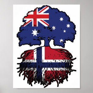 Poster Raízes de Árvore da Austrália Australiana noruegue