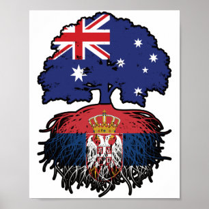 Poster Raízes de Árvore da Austrália Australiana Sérvia