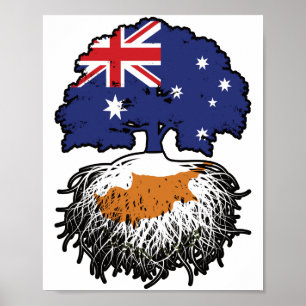 Poster Raízes de Árvore da Austrália cipriota australiana