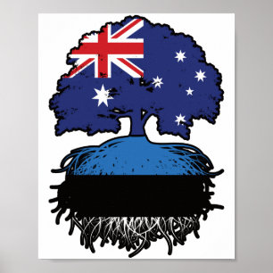 Poster Raízes de Árvore da Austrália Estoniana