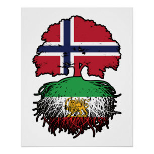 Póster Raízes Iranianas Crescidas na Noruega Leão e Sol