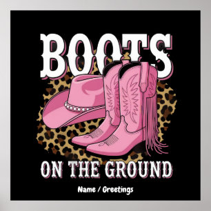 Poster Raízes no Ground Western Cowgirl Linedance