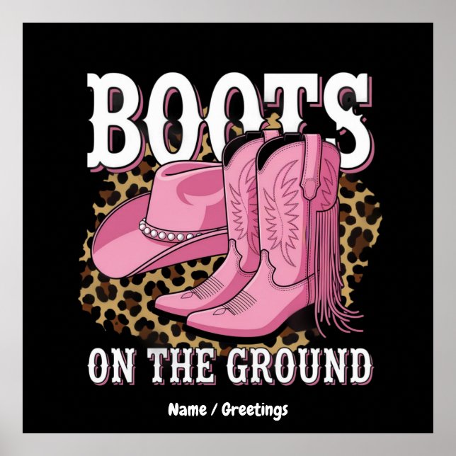 Poster Raízes no Ground Western Cowgirl Linedance (Frente)