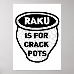 Póster Raku é para oleiro dos potes da rachadura