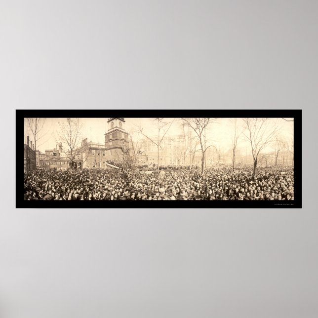 Poster Rally Philadelphia WWI Foto 1917 (Frente)