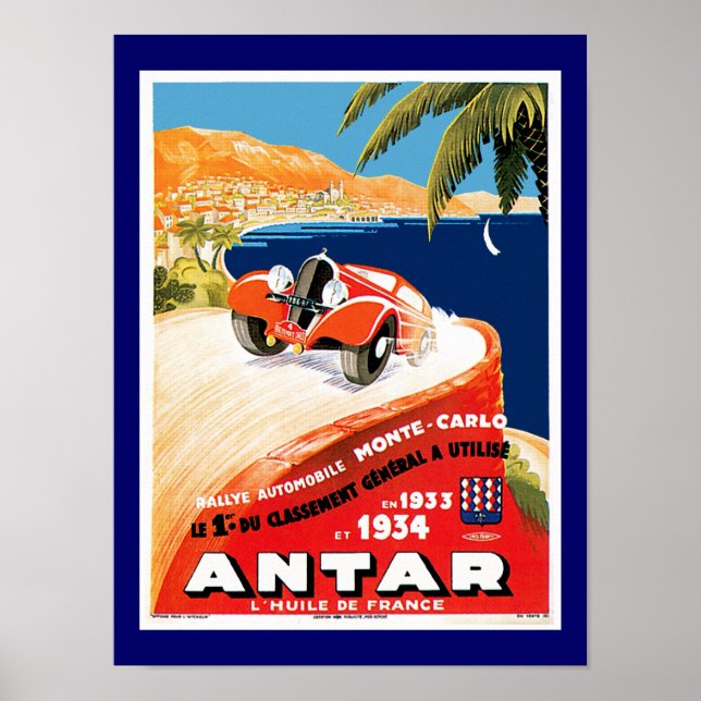 Póster Rallye Automobile de Monte Carlo (Frente)