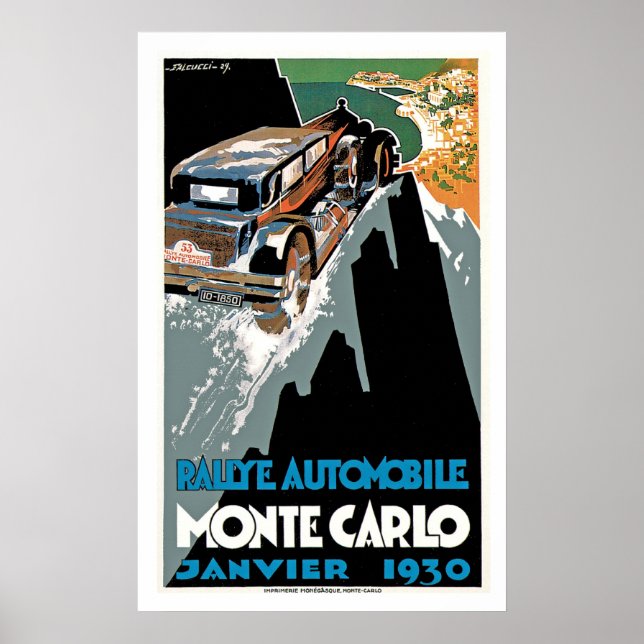 Póster Rallye Automobile Monte Carlo (Frente)