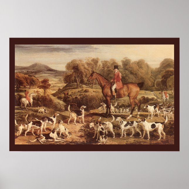 Póster Ralph Lambton e seus Cães por James Ward (Frente)