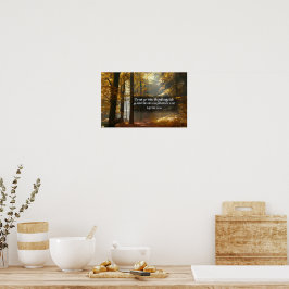 Poster Ralph Waldo Emerson Citação Inspiracional "Trilha"