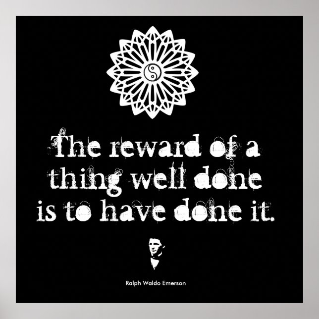 Póster Ralph Waldo Emerson - Palavras de Sabedoria (Frente)