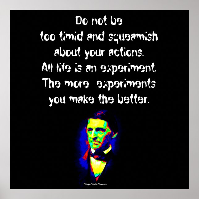 Póster Ralph Waldo Emerson - Palavras de Sabedoria (Frente)