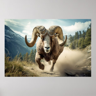 Poster Ram Animal Natureza Selvagem majestosa