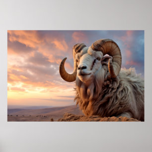Poster Ram Animal Natureza Selvagem majestosa