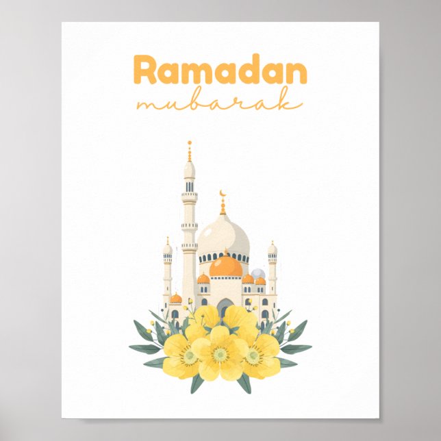 Poster Ramadan Mubarak Mosque Wall Print (Frente)