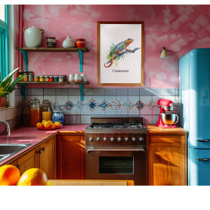 Póster Ramal das Cores: Arte de Chameleon, personalização