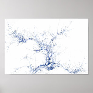 Poster Ramal de árvore azul
