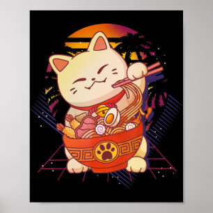 Poster Ramen Cat Anime