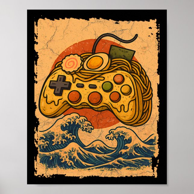 Poster Ramen Video Game Controller  (Frente)