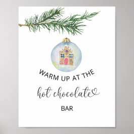 Poster Ramificação de inverno - No bar de Chocolate Quent