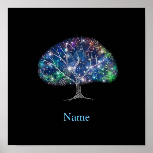 Poster Ramificação suave Troço da árvore (Frente)