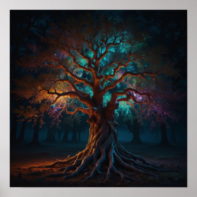 Poster Ramificação Torcida da Entidade de Árvore Binária  (Frente)