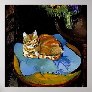 Poster "Raminou on a Blue Blanket" de Suzanne Valadon