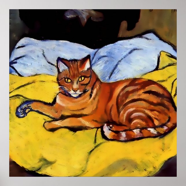 Poster "Raminou on a Yellow Blanket", por Suzanne Valadon (Frente)