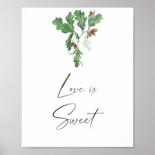 Poster Ramo de bolota - o amor é doce, aproveite