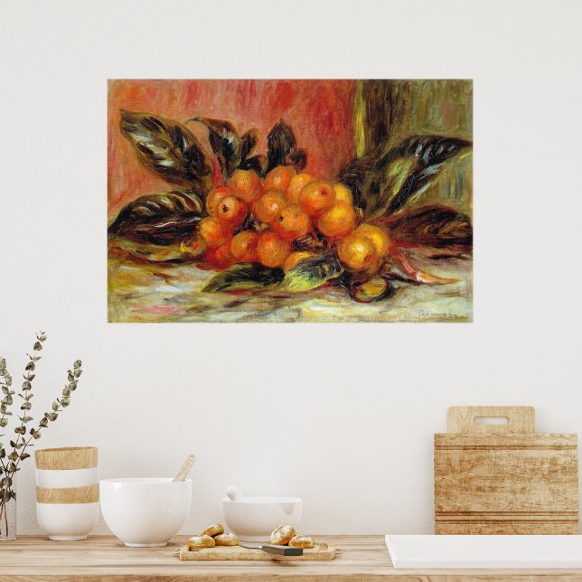 Poster Ramo de nêspera por Pierre Renoir (Cozinha)