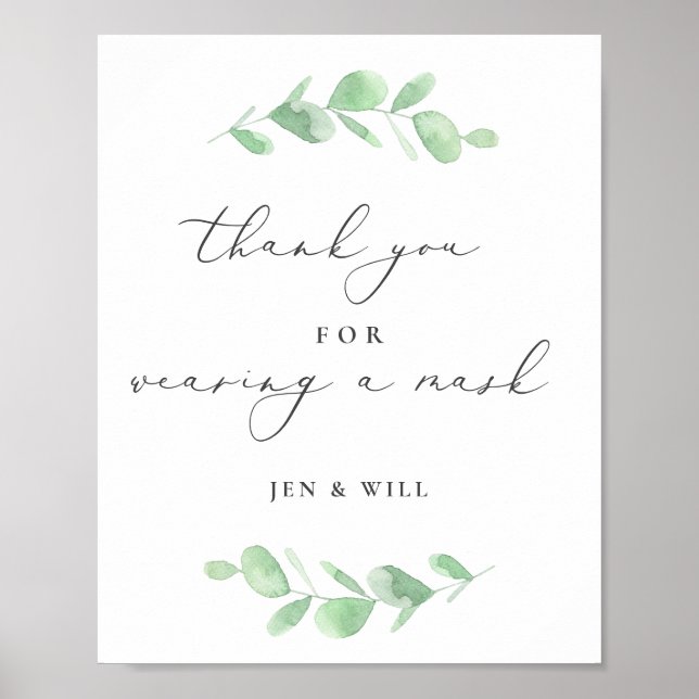 Poster Ramo Eucalyptus Vestindo Casamento (Frente)