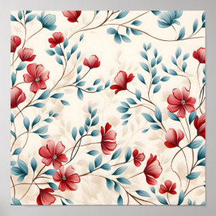 Poster Ramo Floral Botânico Elegante