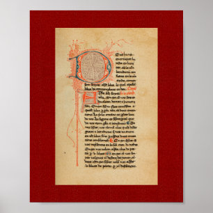 Poster Ramon Llull: Manuscrito iluminado do século XIII