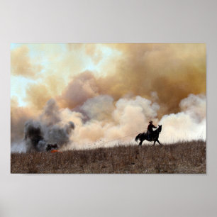 Poster Rancheiro de Kansas que começa uma queimadura